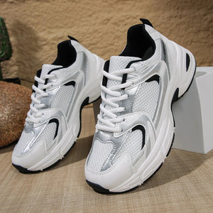 New Running Shoes Men's Breathable Sneakers Summer Light Mesh Air Cushion Women's Sneakers Outdoor Lace-up Training Shoes MU Group