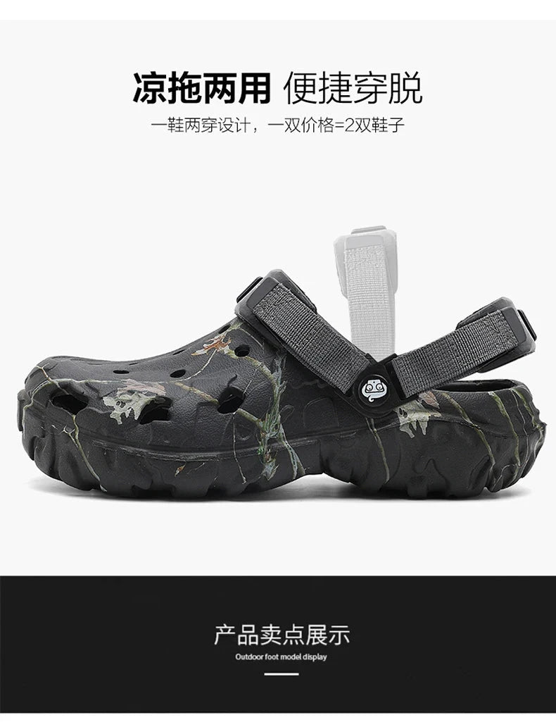 Men Shoes Slippers Men Garden Flat Sandals Platform Sandals Man Summer Sandals 2024 Male Sneakers Outdoor Flip Flops Home Clogs MU Group