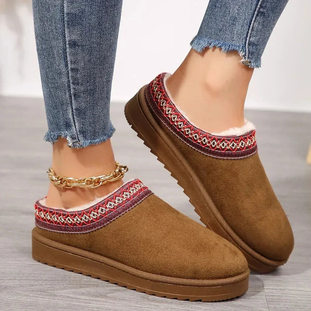 Chaussure Femme Hiver avec Doublure en Fourrure – Pratique et Confortable