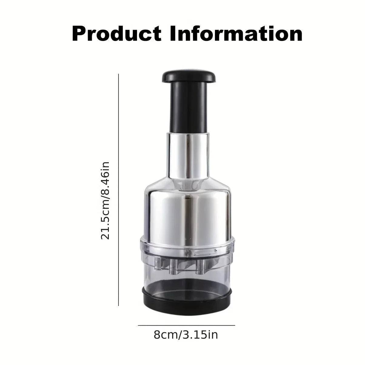 Manual Onion Chopper Stainless Steel Garlic Presser Food Crusher Cutter Meat Mincer Hand Press for Vegetable Kitchen Tool MU Group