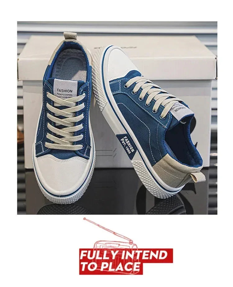 Chaussures Homme en Toile – Sneakers Skateboard Extérieures, Baskets Antidérapantes et Respirantes, Idéales pour la Marche et les Activités Casual