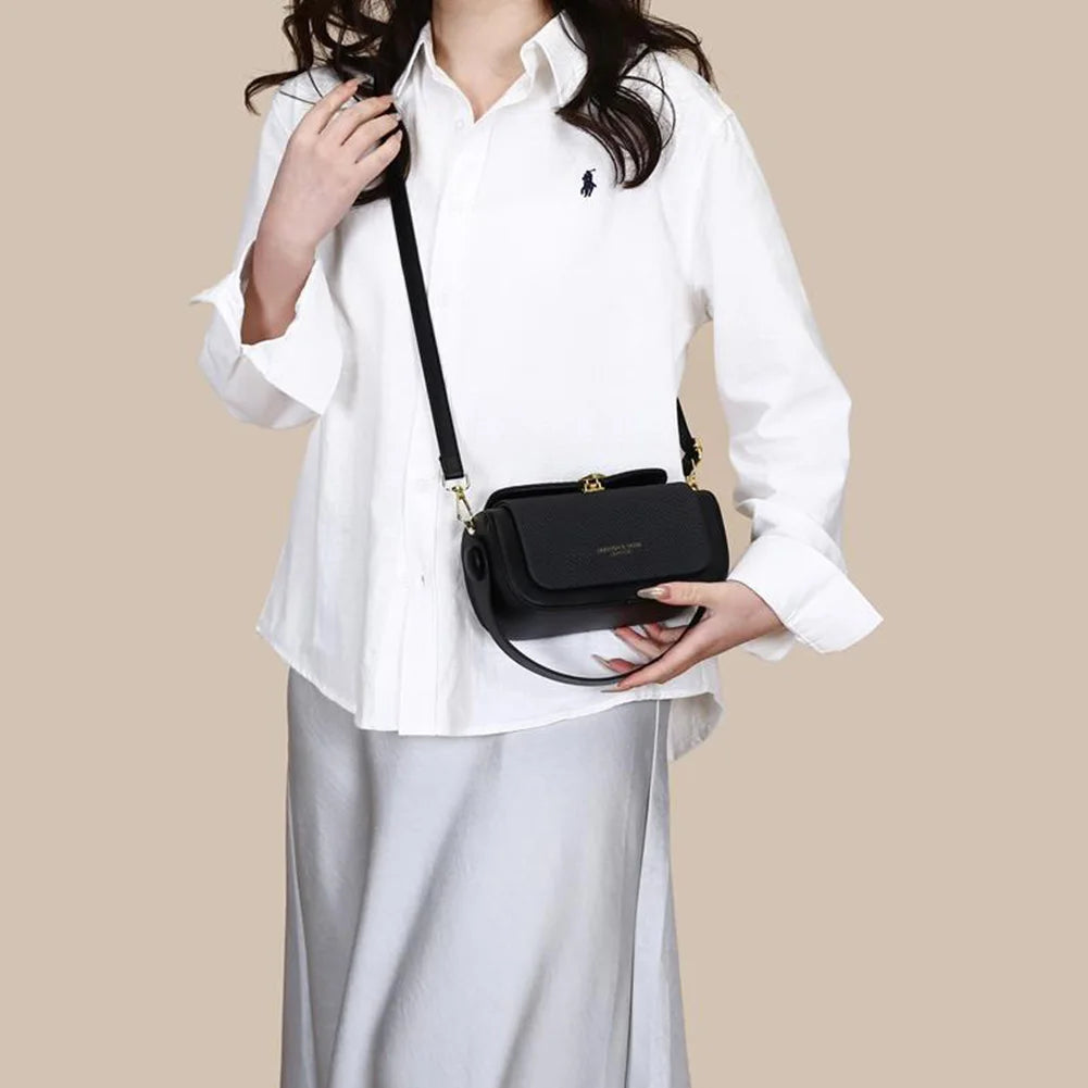 Sac Bandoulière Femme Carré en PU – Sac à Main Vintage Détachable et Tendance