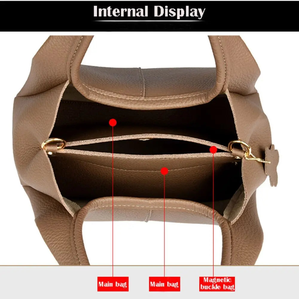 Sac à Main Femme Luxe en PU – Sac Bandoulière Grande Capacité
