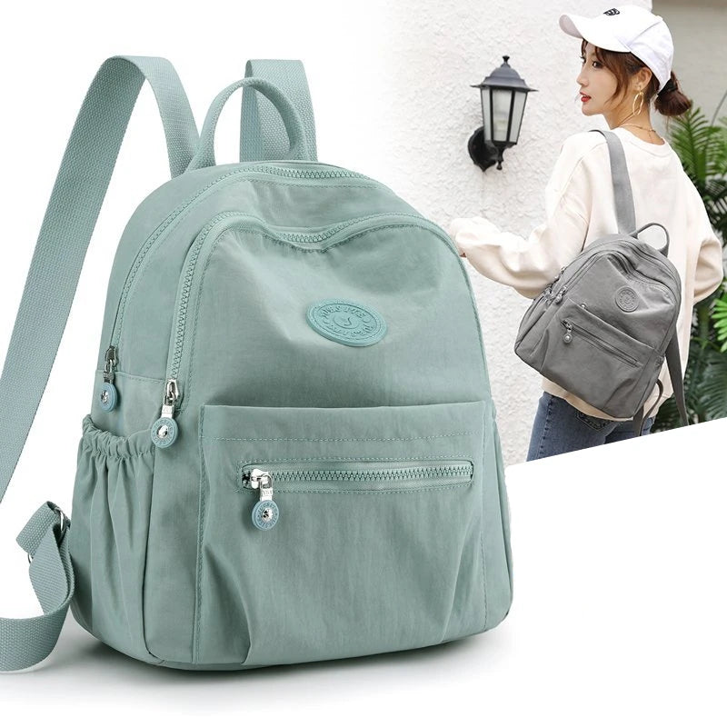 New Backpack women's large capacity all-match backpack Female light travel bag Teenage Girl Nylon Cloth Rucksack School Bookbag