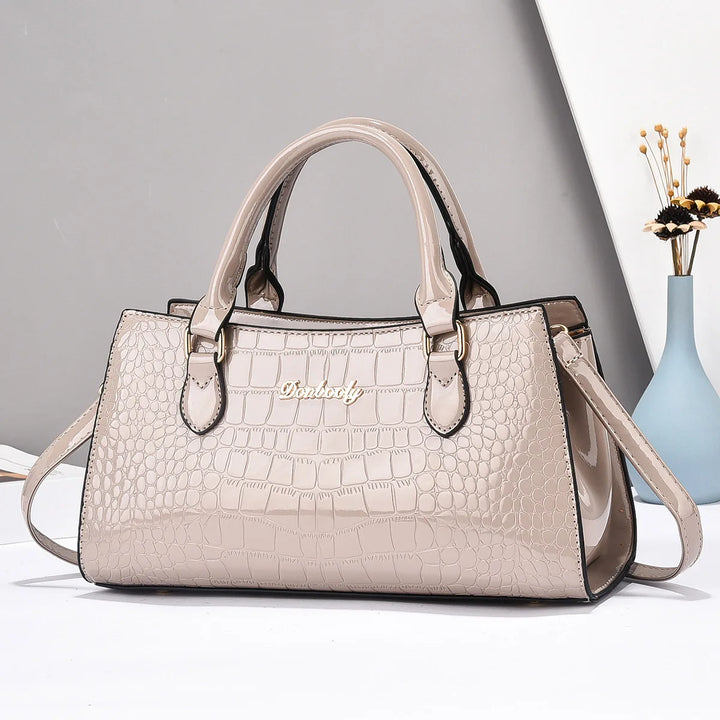 Sac à Main Femme en Cuir avec Motif Crocodile