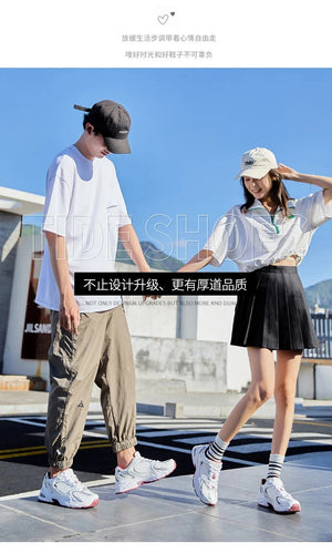 New Running Shoes Men's Breathable Sneakers Summer Light Mesh Air Cushion Women's Sneakers Outdoor Lace-up Training Shoes MU Group