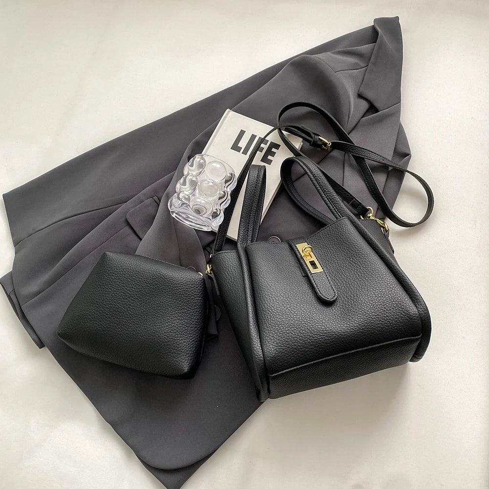 Petit Sac Bandoulière Femme en PU Cuir – Sac Rétro à Fermeture Magnétique