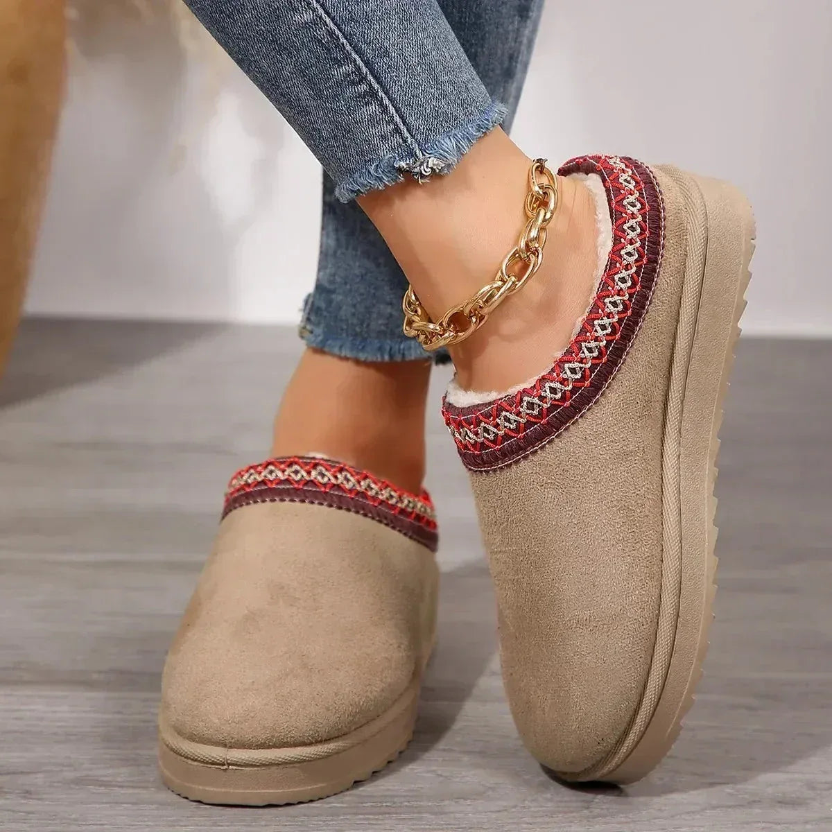 Chaussure Femme Hiver avec Doublure en Fourrure – Pratique et Confortable - Justyol