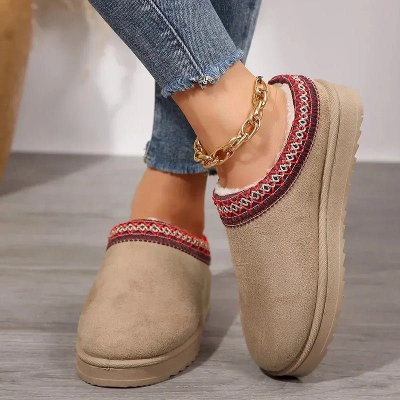 Chaussure Femme Hiver avec Doublure en Fourrure – Pratique et Confortable