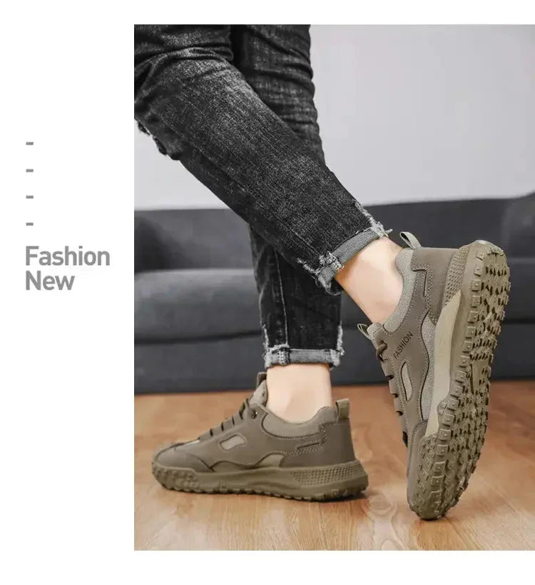 Chaussures Homme Respirantes et Légères – Baskets Casual et Outils, Chaussures de Travail et de Loisirs, Modèle 2025