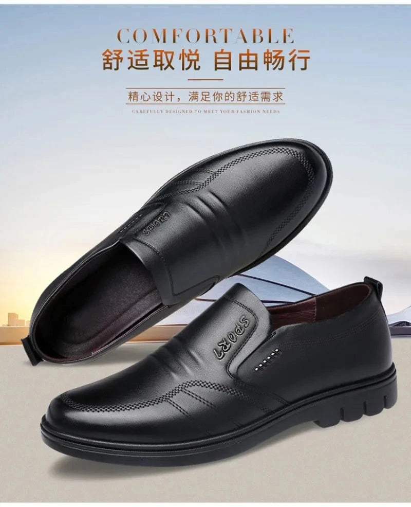 Men's Loafers Classic Business Dress Shoes 2025 New Casual Leather Shoes Slip-on Driving Shoes Men's Soft Leather Shoe Moccasins MU Group