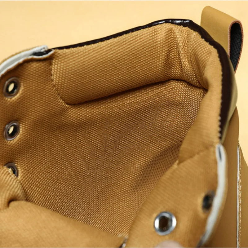 Men's Boots High Top Ankle Boots Trend Men Shoes Non-Slip Lace-Up Leather Shoes Men Wear-Resistant Hiking Boot Botas Para Hombre MU Group