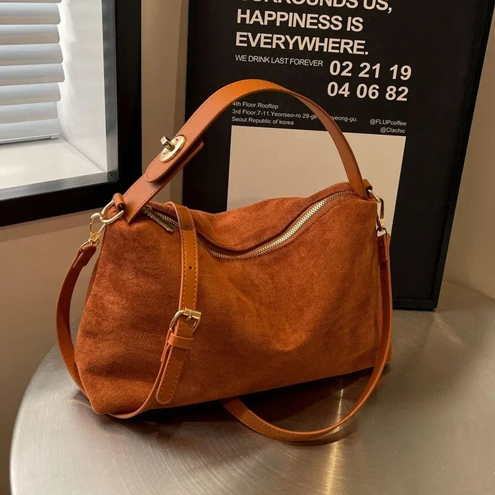 Sac à Main Femme Grande Capacité Rétro – Sac Bandoulière et Tote 2025, Sac à Épaule Texturé Mat et Élégant