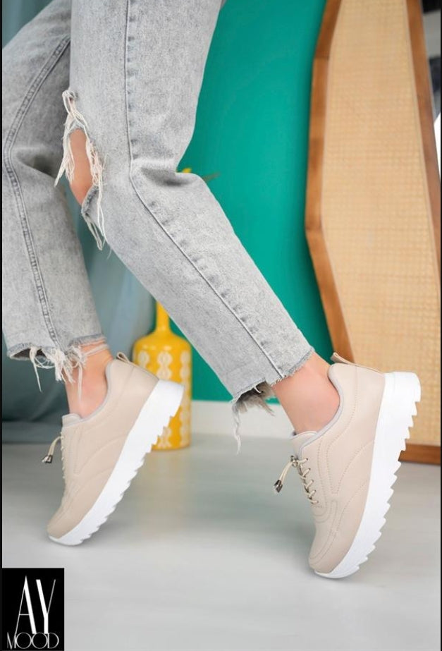 streç kadin günlük rahat ortopedik pu deri kaymaz taban babet ayakkabi - Justyol