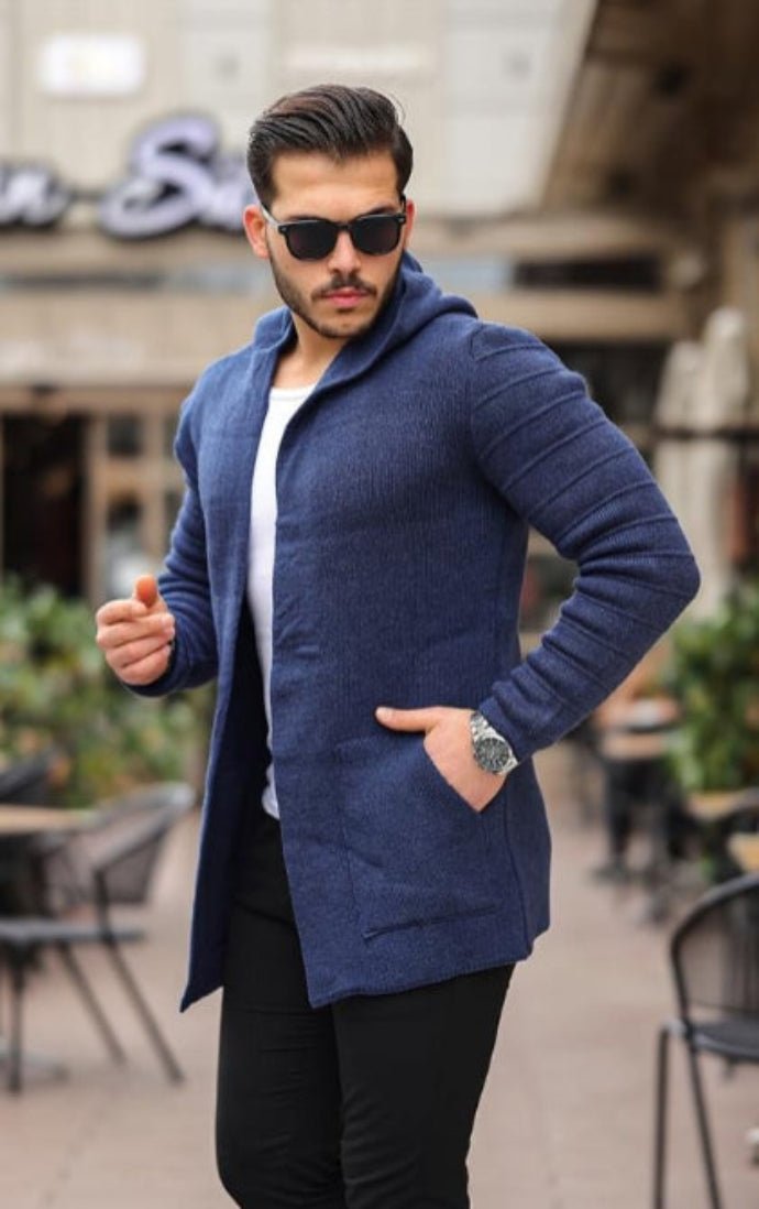 Erkek Düz Panço Hırka - Justyol