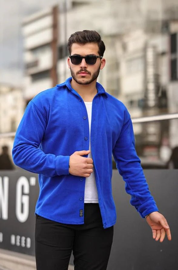 Tek Cep Polar Gömlek - Siyah - Justyol