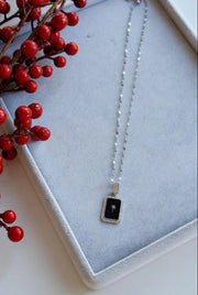 Collier Étoile Polaire en Argent Serti de Pierres