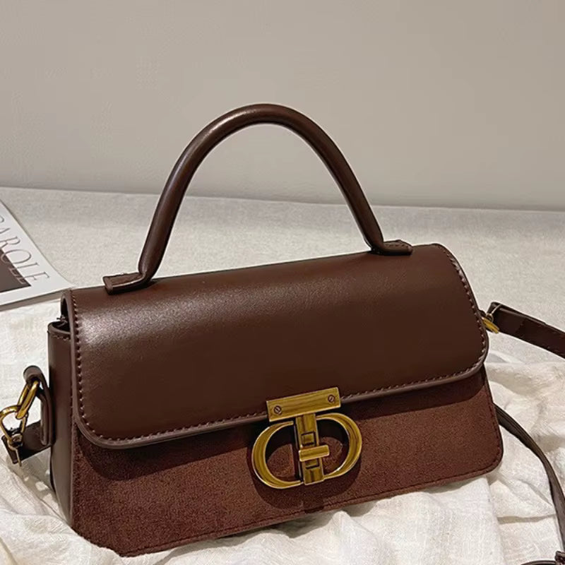 Sac à Main Femme Petit Cuir – Sac Armpit Vintage, Sac Bandoulière avec Chaîne et Fermeture à Zip et Boucle - Justyol