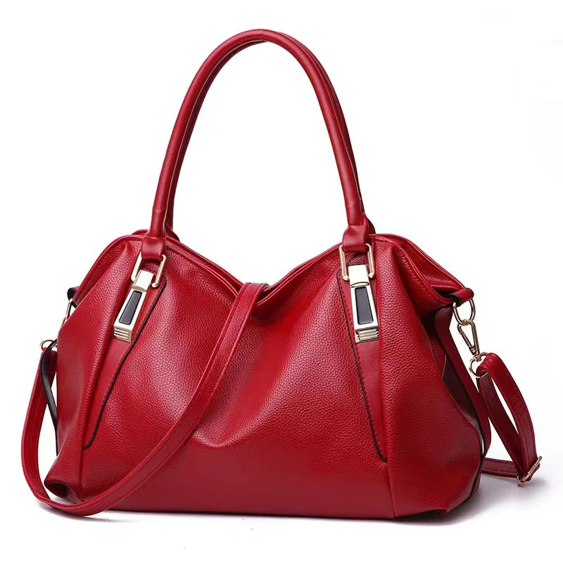 Sac à Main Femme Casual – Grand Sac Bandoulière en Couleur Unie et Pratique