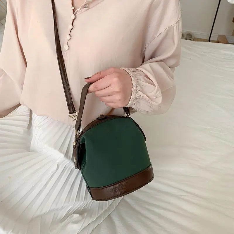 Sac à Main Fille Tendance Coréen en Cuir PU – Sac Seau à Bandoulière