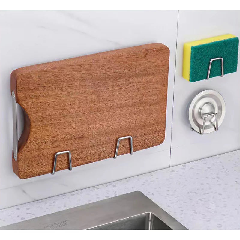 Stainless Steel Sink Sponge Rack For Sponge Steel Wire Ball Draining Paste The Inner Wall Of The Sink Kitchen Supplies MU Group