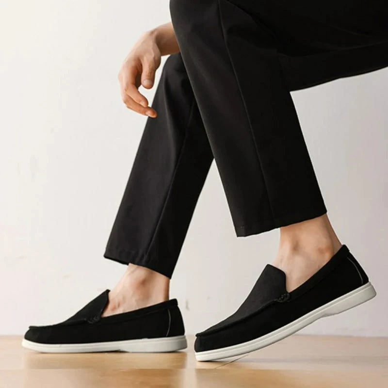 Men's Casual Shoes Suede Leather Loafers Classic British Style Men Shoes Lightweight Soft Moccasins Male Slip on Driving Flats MU Group