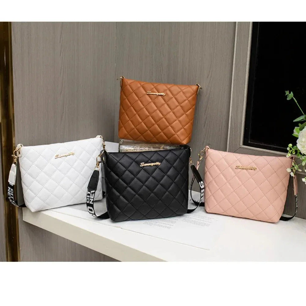 Petit Sac Messenger Femme – Sac à Bandoulière avec Broderie, Sac à Main Mode avec Chaîne Tendance - Justyol