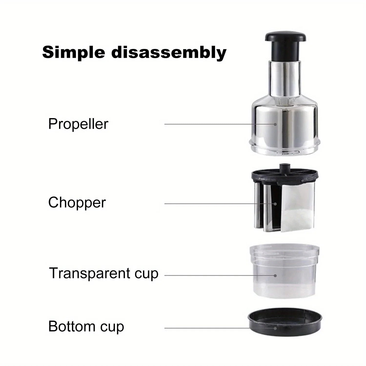 Manual Onion Chopper Stainless Steel Garlic Presser Food Crusher Cutter Meat Mincer Hand Press for Vegetable Kitchen Tool MU Group