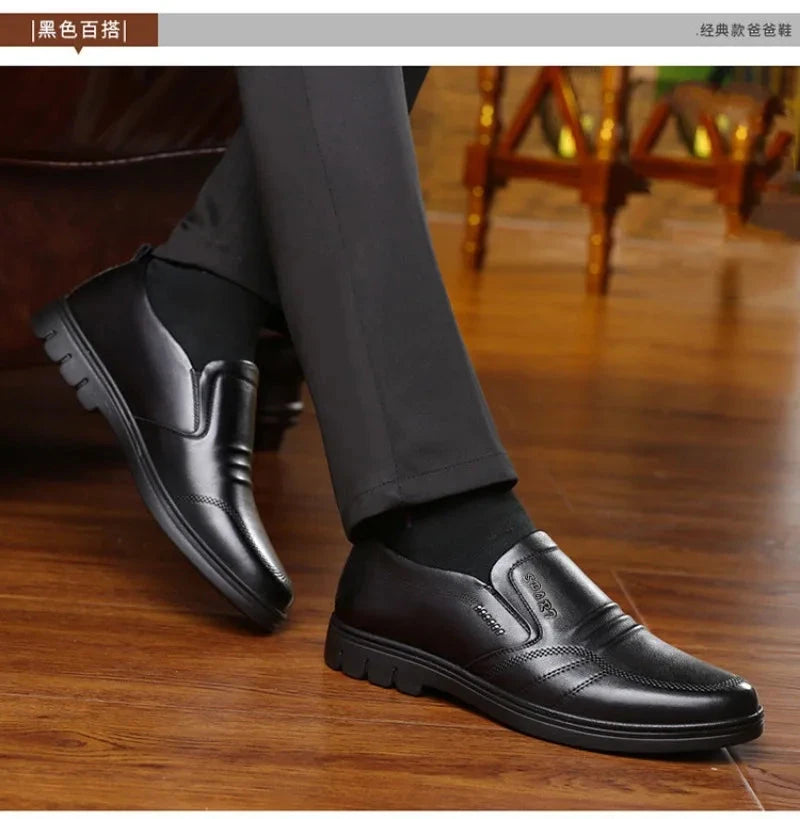 Men's Loafers Classic Business Dress Shoes 2025 New Casual Leather Shoes Slip-on Driving Shoes Men's Soft Leather Shoe Moccasins MU Group