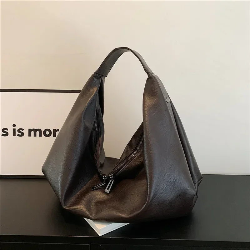 Sac à Main Femme Grand Modèle Hobo – Sac Bandoulière en Cuir Souple