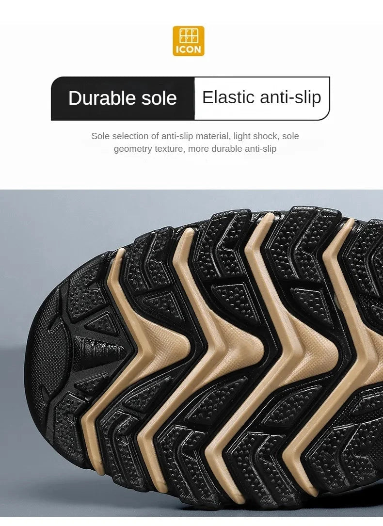 Men Soft Hiking Shoes Summer Breathable Mesh Sneakers Light Black Hike Footwear Walking Shoes Outdoor Shoes Climbing Shoe Male MU Group