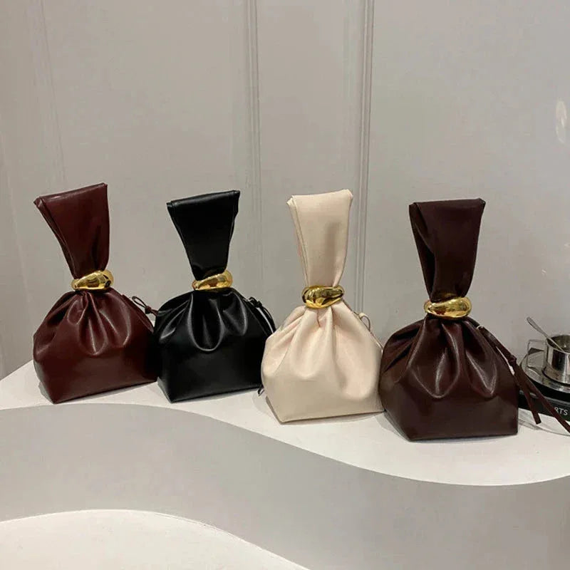 Petit Sac Sous l'Aisselle Femme – Sac Plissé en Cuir PU, Sac à Bandoulière Rétro Élégant, Sac à Main Mode - Justyol