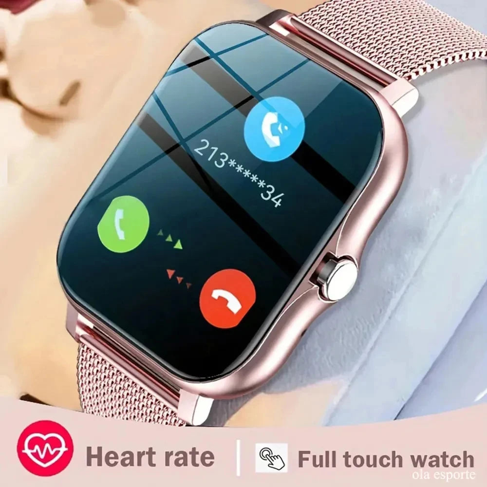 NEW Women Smart Watch Men Android IOS Phone 1.44" Color Screen Full Touch Custom Dial Smart Watch Bluetooth Call SmartWatch