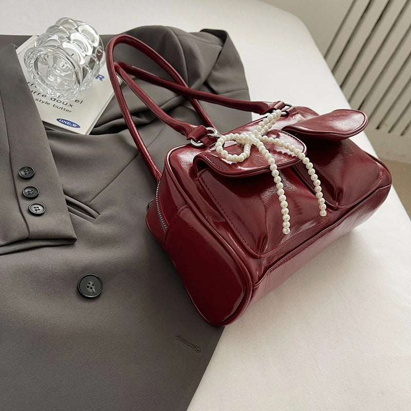 Sac à Main Femme Sous l’Aisselle avec Noeud – Sac Bandoulière Tendance et Polyvalent 2024