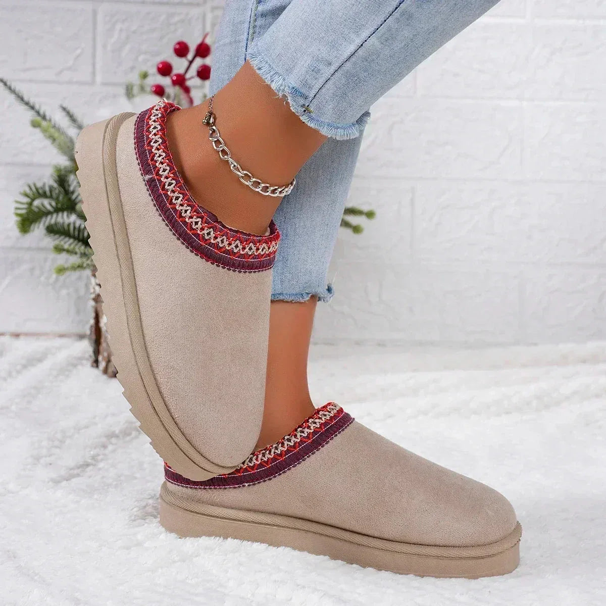 Chaussure Femme Hiver avec Doublure en Fourrure – Pratique et Confortable - Justyol