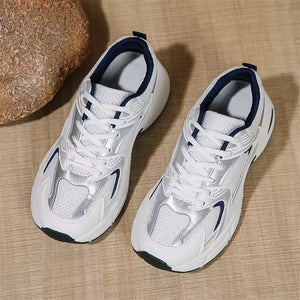 New Running Shoes Men's Breathable Sneakers Summer Light Mesh Air Cushion Women's Sneakers Outdoor Lace-up Training Shoes MU Group