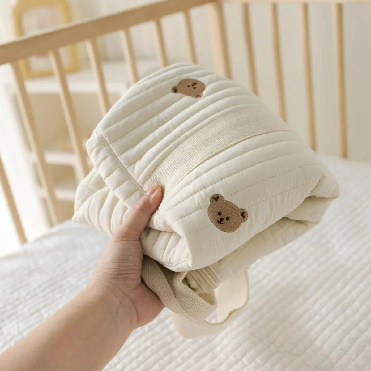 Sac à Main Maman Brodé – Sac de Rangement Grande Capacité, Sac de Voyage Multifonctionnel pour Maman - Justyol