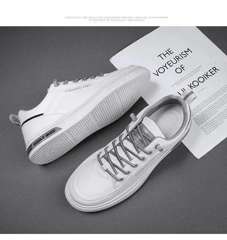 Chaussures Homme Blancs – Sneakers Tendances et Respirantes, Baskets de Sport et Loisirs, Chaussures Printemps Été 2025