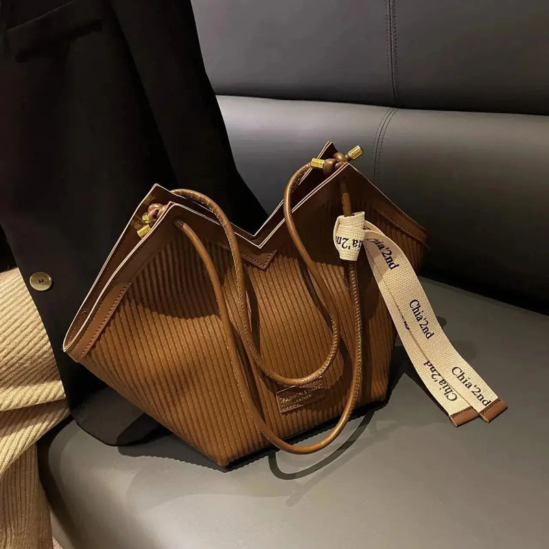 Sac à Main Femme Style Coréen – Sac Tote Casual en Canvas, Sac Bandoulière Commuter et Sac Élégant
