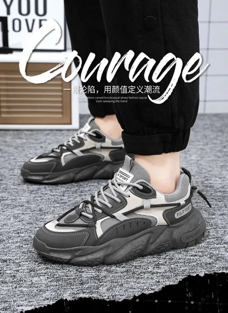 Fashion Men Sneakers Spring Breathable Comfort Air Cushion Running Shoes Outdoor Non Slip Wear-resistant Walking Shoe Zapatillas MU Group