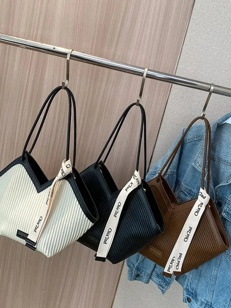 Sac à Main Femme Style Coréen – Sac Tote Casual en Canvas, Sac Bandoulière Commuter et Sac Élégant