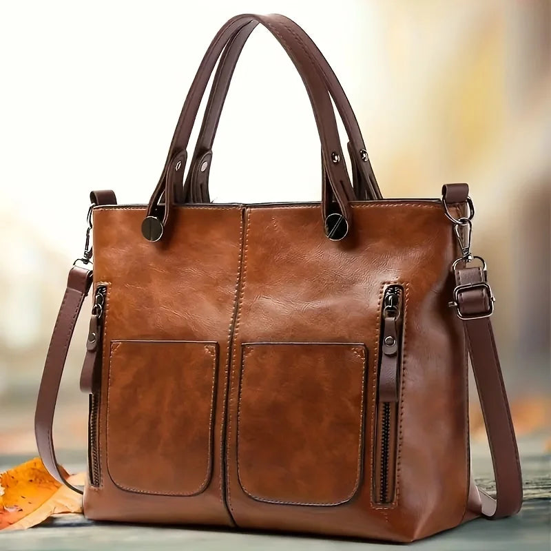 Sac à Main Femme Retro en Cuir PU – Sac Bandoulière Classique