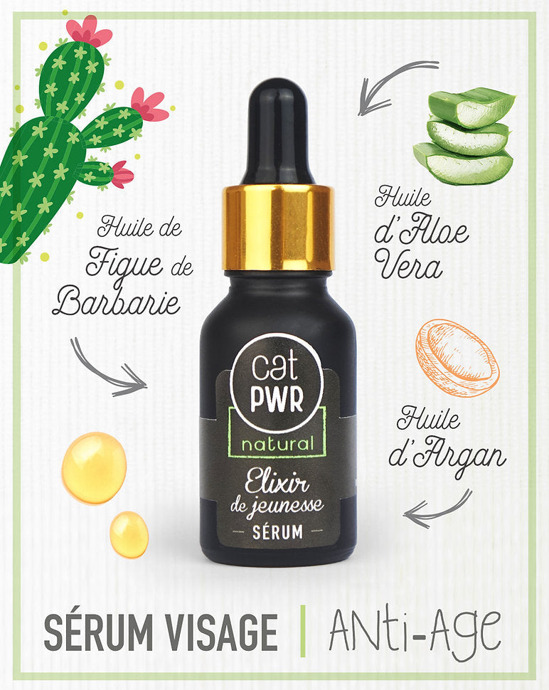 ELIXIR de JEUNESSE Sérum Visage de Nuit Anti-Age & Anti-Rides  | UrbanK URBANK