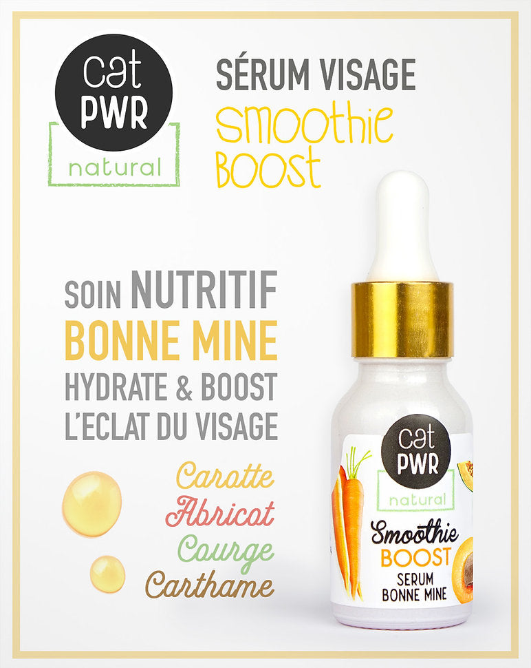 SMOOTHIE BOOST Sérum de Nuit Bonne Mine à l'huile d'Abricot & Carotte | UrbanK URBANK