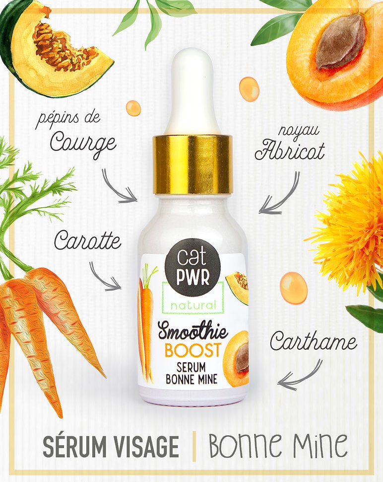 SMOOTHIE BOOST Sérum de Nuit Bonne Mine à l'huile d'Abricot & Carotte | UrbanK URBANK