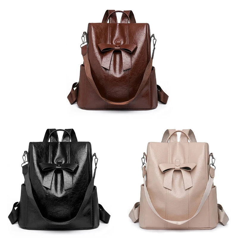 Sac à Dos Antivol 2025 – Sac à Dos en Cuir Souple, Sac à Dos Retro Fashion Version Coréenne, Grande Capacité