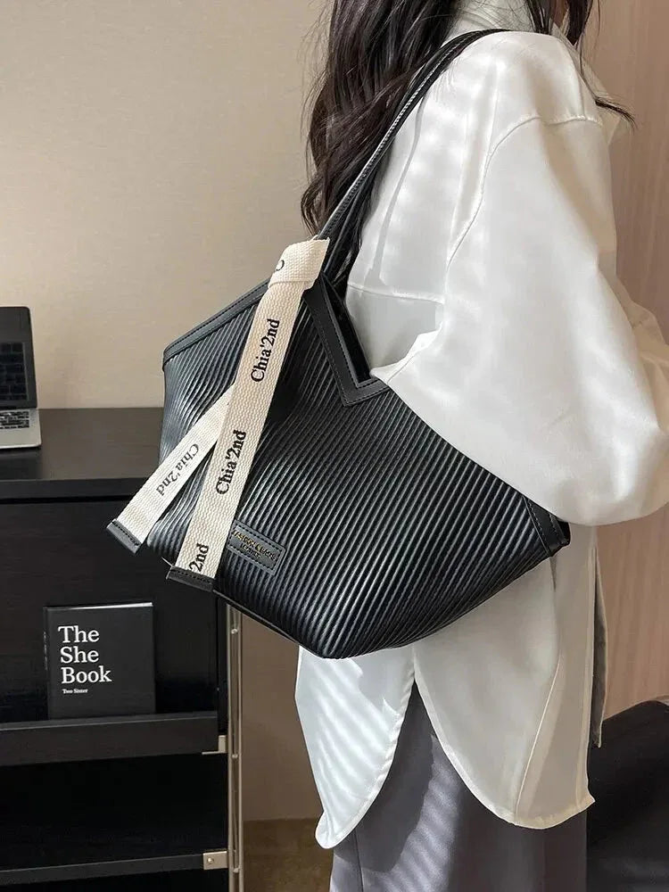 Sac à Main Femme Style Coréen – Sac Tote Casual en Canvas, Sac Bandoulière Commuter et Sac Élégant