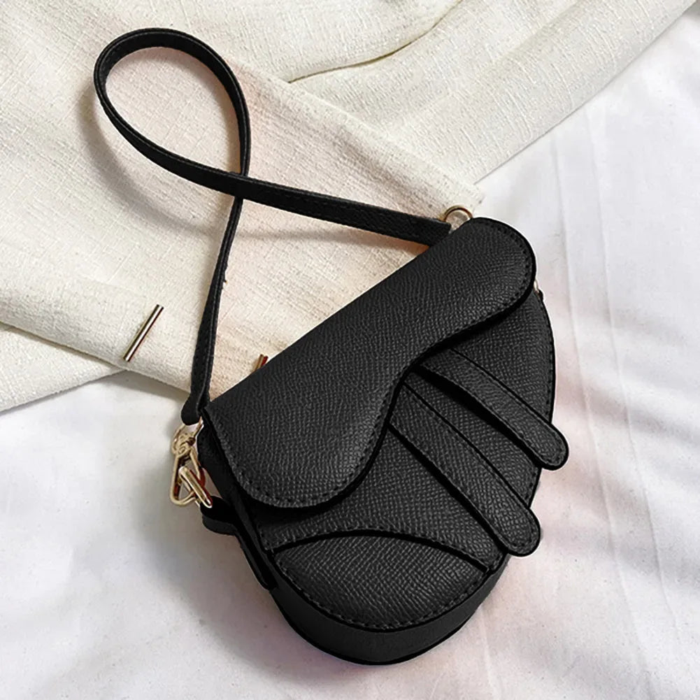 Sac à Main Femme Mini Selle – Sac Bandoulière Tendance avec Fermeture à Boucle et Zip - Justyol