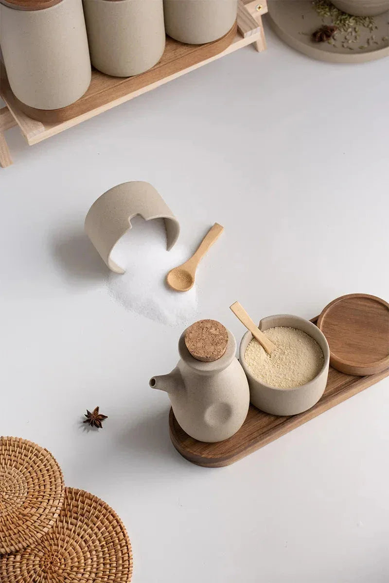 Set de Pots à Épices Japonais en Céramique - Justyol