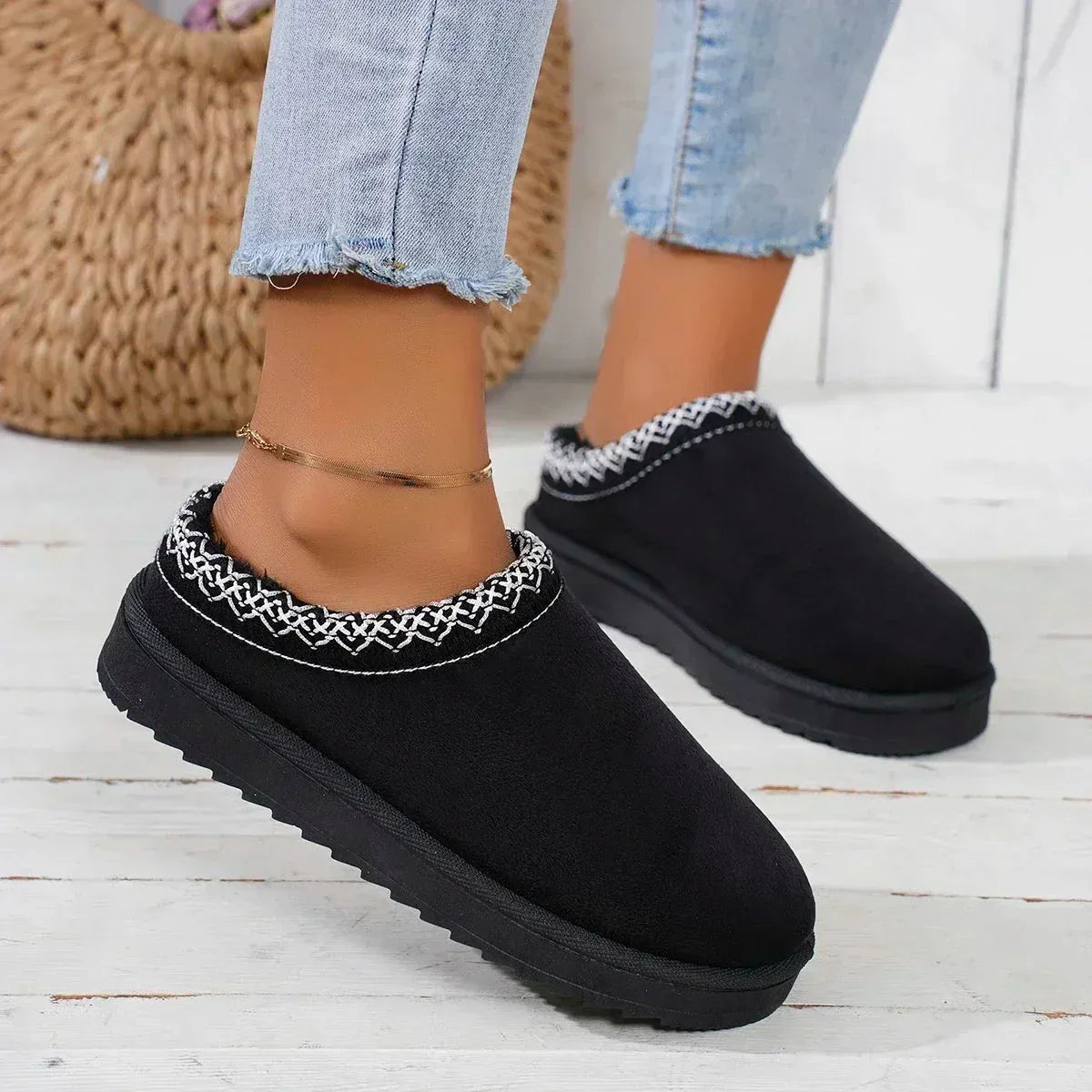 Chaussure Femme Hiver avec Doublure en Fourrure – Pratique et Confortable - Justyol